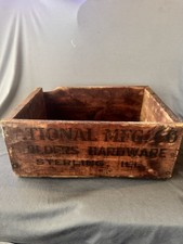 Antique National Mfg Co Wood Hardware Crate Sterling Illinois Primitive picture