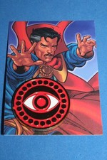 2015 MARVEL METAL JUMBO PIN DR. STRANGE VARIANT EMBOSSED + CARD EYE OF AGAMOTTO picture