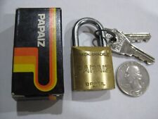 Papaiz Padlock w/ 2 Keys. CR25. Made in Brazil. Rare in the USA. Collectible. picture