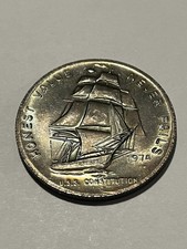 1974 USS  Constitution  One Troy Ounce Pure Silver Coin Honest Value Never Fails picture
