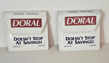 Vintage- Set of 2 1996 DORAL  Cigarette Portable Ashtrays - Never Been Used picture