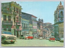 Salvador Bahia Brazil Old City Street Scene Vintage Postcard 1969 Posted picture