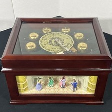 Mr Christmas Deluxe Animated Symphonium Bells Wooden Lighted 10 Songs Read Nice picture