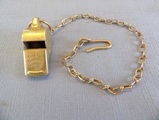 Vtg Acme Thunderer Brass Cork Whistle England New York Amry Navy Equipment picture