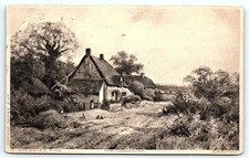 Postcard 1911 postcard: Rustic cottage landscape picture
