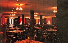 Marshall Indiana Turkey Run Inn Interior Restaurant Hotel Vtg Postcard 19A picture