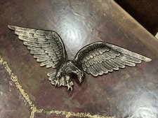 Vintage Cast Metal/Brass Eagle Wall Plaque Patriotic 24” Wide picture