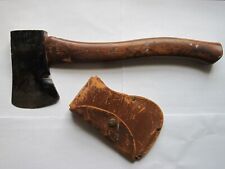 Antique PLUMB Official Scout Axe, w/ Leather Sheath - Solid, Wood Patina, Beauty picture