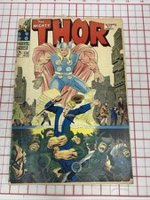 The Mighty Thor 138 Marvel 1967 Fingerprints On Cover Stan Lee And Jack Kirby FR picture