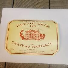 Original WINE LABEL from Chateau Margaux PAVILLON ROUGE 1988 picture