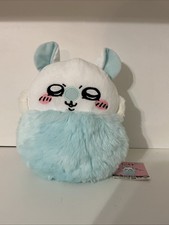 Chiikawa Funwari Momonga Fluffy Big Plush Toy Doll 11in White Light Blue Stuffed picture