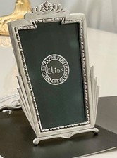 Elias Artmetal 1762 Art Deco Mini Silver Pewter Picture Frame 1983 New USA picture