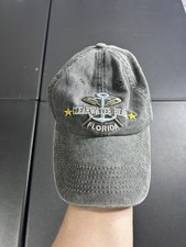 Clearwater Beach Florida Hat Cap DK Embroidery Anchor Adjustable Gray picture