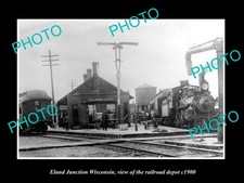 Eland Junction Wisconsin The Railroad Depot c1900 1 Old Large Historic Photo picture