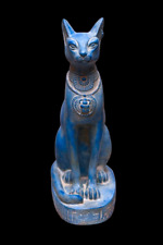 UNIQUE ANCIENT EGYPTIAN ANTIQUE Statue Goddess Bastet Cat Winged Scarab  picture