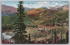 Hotel Brighton & Cottages Utah Vintage Postcard Mountain Landscape Pine Tree UNP picture