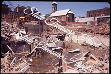 Albany New York Construction Rubble Flahs Sign Church 35mm Slide 1970s picture