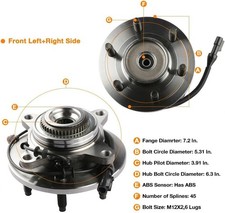 MOSTPLUS 515079 Front Wheel Hub Bearing Assembly Pair Compatible for Ford F-150, picture