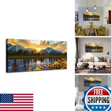 CIYU Sunrise at Grand Teton National Park Wall Art Lake 40x20 inch picture