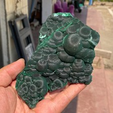 373g Rare Top Natural Velvet Malachite Coarse Cat's Eye Cluster Mineral Specimen picture