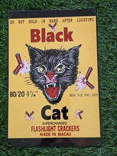 VINTAGE  FIREWORKS PORCELAIN SIGN  FLASHLIGHT CRACKERS 12