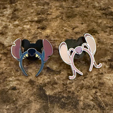 Tokyo Disney Resort Lilo & Stitch and Angel Ears Headband Mystery Pin Japan picture