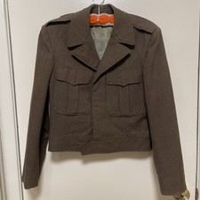 Authentic WWII Wool Field Jacket World War II 1940s 36R Cropped Short Military  picture