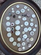 40+ Vintage Antique Mother of Pearl Shell Buttons Carved Floral Mixed Lot  picture
