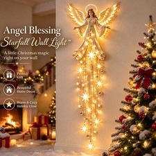 Angel Blessing Wall Light,Starglow Cascading Christmas Angel with Glowing,1 picture