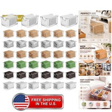 40 Pack Clear Plastic Sugar Packet Holder, Acrylic Sugar Caddy for Sweetener ... picture
