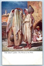 c1910's The Holy Land The Women At The Well Oilette Tuck Antique Postcard picture
