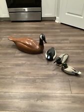 Hand Carved Canada Goose Duck Decoy Lot Set Canadian Geese Mallard  picture
