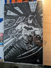 Batman Black & White Original 11x17 by Wolf picture