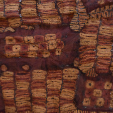 Dida Ceremonial Raffia Tie-dye Textile Côte d'Ivoire 61x36 Inch picture
