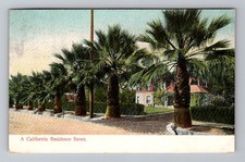Pasadena CA-California, Residence Street, Postal PC Vintage c1906 Postcard picture