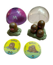 Vintage TOMY Pokemon Diglett Dugtrio Figures Coins Master Ball Capsule picture