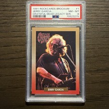 1991 RockCards Brockum Grateful Dead Legacy #1 Jerry Garcia PSA 8 picture