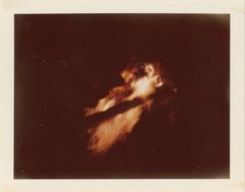 1970s vintage color abstract POLAROID  photo fire minimal strange picture