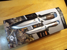 Mossy oak Leather Handle Hunting Knife Set picture
