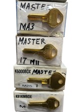 Large Lot 154 NOS Master Lock M-Series Key Blanks: MA3,M25,M,M11, Brass Padlock picture