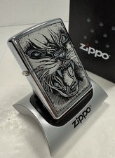 GENUINE Zippo Lighter BARRETT SMYTHE WILD CAT HP Chrome 2007 NEW IN BOX RARE picture