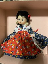 Vintage Madame Alexander 8 Inch #563 Germany Doll w/ Original box & a doll stand picture