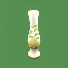 Vintage 1981 FTDA Portugal Ceramic Vase Yellow Flowers Floral 8