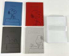 Snoopy NOTE CARDS THANK YOU Blank Card Set of 20 4 Designs w/Envelopes NEW picture