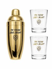 Elegant cocktail set in a gift box with gold details. NEW picture