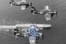 DOUGLAS AD-4W SKYRAIDER NAVY USS MIDWAY MEDITERRANEAN 1954 4X6 PHOTO picture