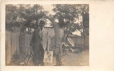 J9/ Indianapolis Indiana RPPC Postcard c1910 Well-Dresses Man Arch 113 picture