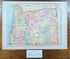 Vintage 1895 OREGON Map 14