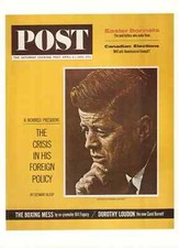 Saturday Evening Post  April 6, 1963 Norman Rockwell Cover Print John F Kennedy picture