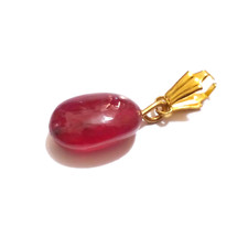 Attractive Top 4.55 Crt Red Ruby Drill Tumble Beads Ruby Cabochon Loose Gemstone picture